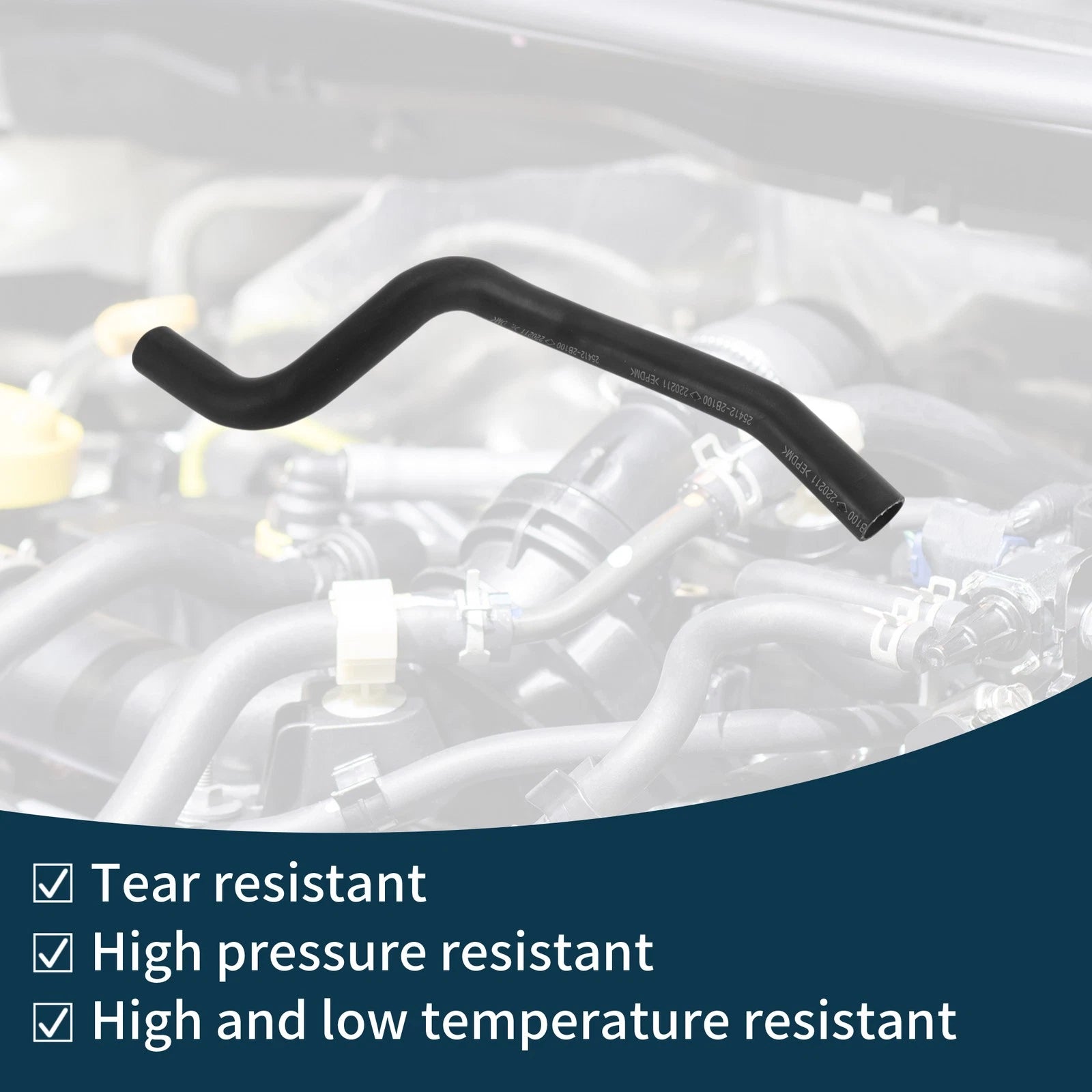 Radiator Hose No. 254112B100 for Hyundai Santa Fe (2006) Rubber