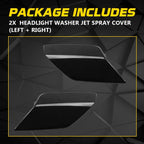 Pair Front Headlight Washer Jet Spray Cover for VW Golf 6 MK6 GTI (2009–2013)