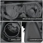 Pair of Smoked Headlights with Clear Turn Signal for Dodge Charger (2006–2010)