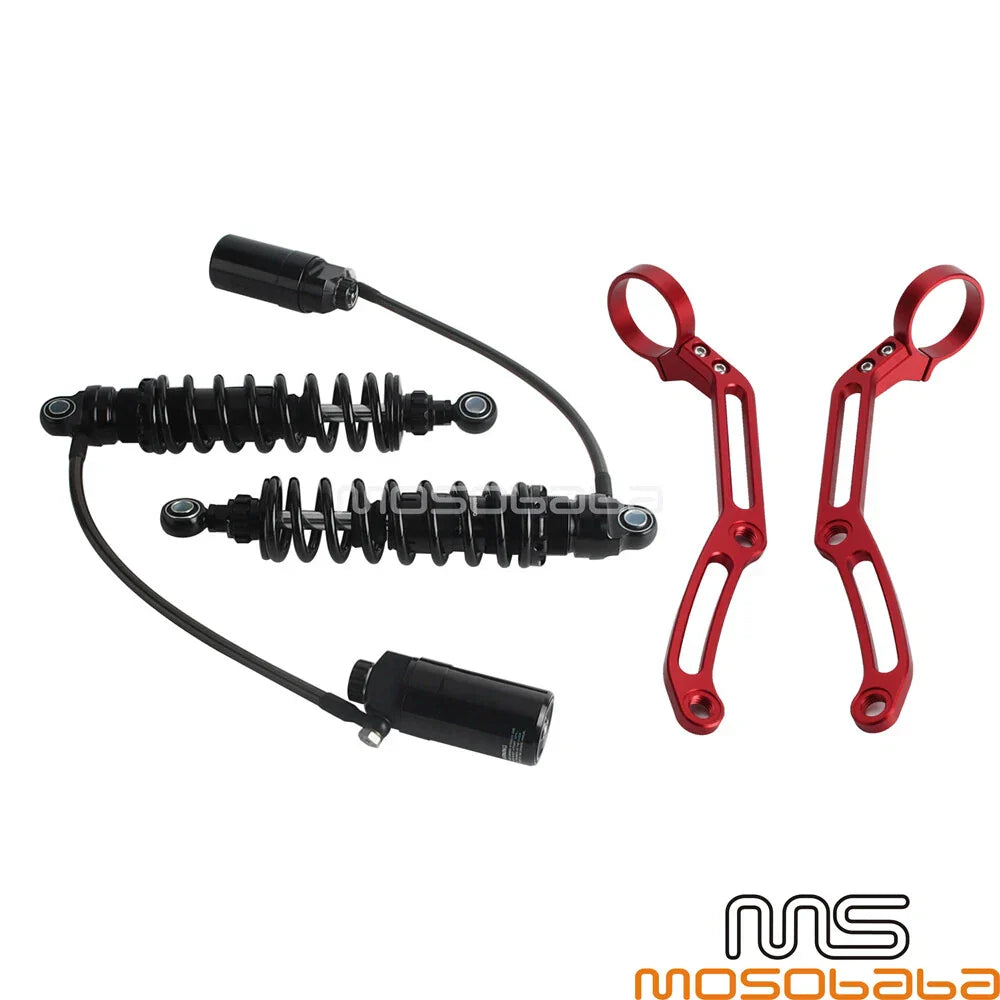 Remote Reservoir Shocks Mount Set for Harley Touring Road Glide Road King (2014-2023)