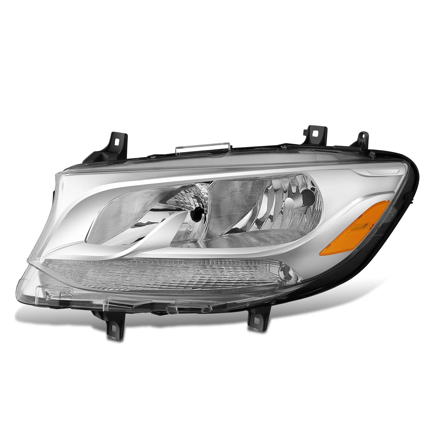 Chrome Amber Driver Left Side Headlight for Mercedes Benz Sprinter 1500 (2019–2024)