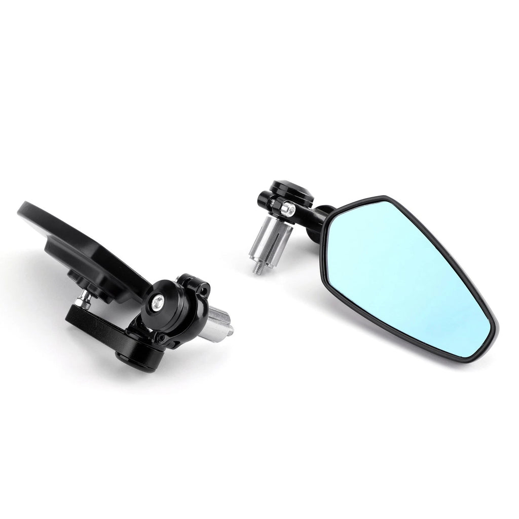 1 Pair 22mm 7/8" Black Handle Bar End Side Mirrors for Motorcycle
