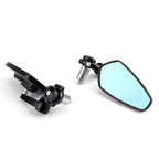1 Pair 22mm 7/8" Black Handle Bar End Side Mirrors for Motorcycle