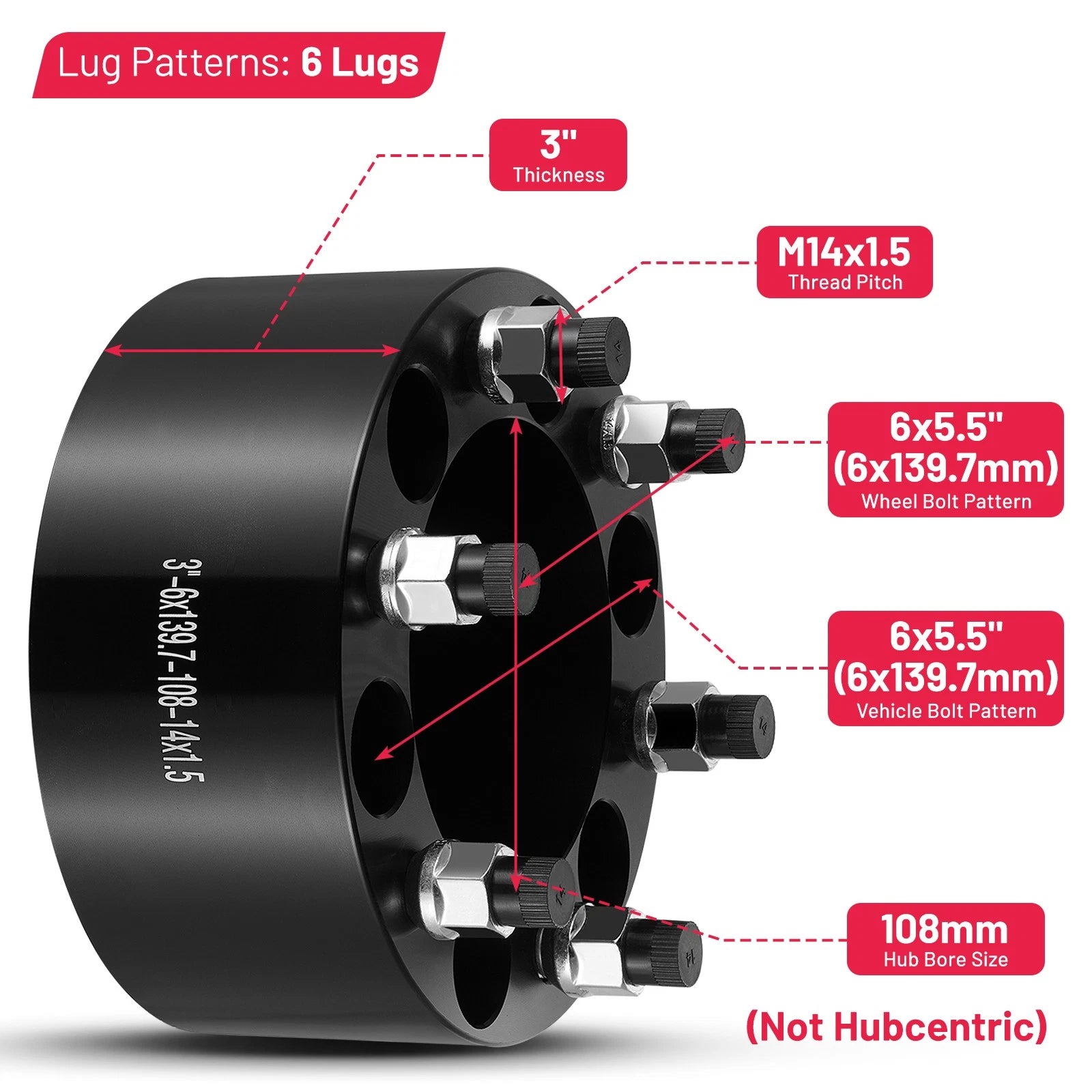 Wheel Spacers for Chevy Express 2500 (2002-2019)