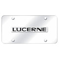 Chrome Name on Chrome License Plate - Officially Licensed for Buick Lucerne