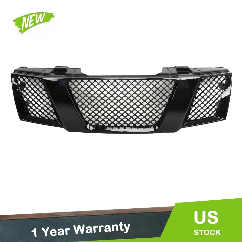 Front Grill for Nissan Frontier (2005–2008) Mesh Gloss Black