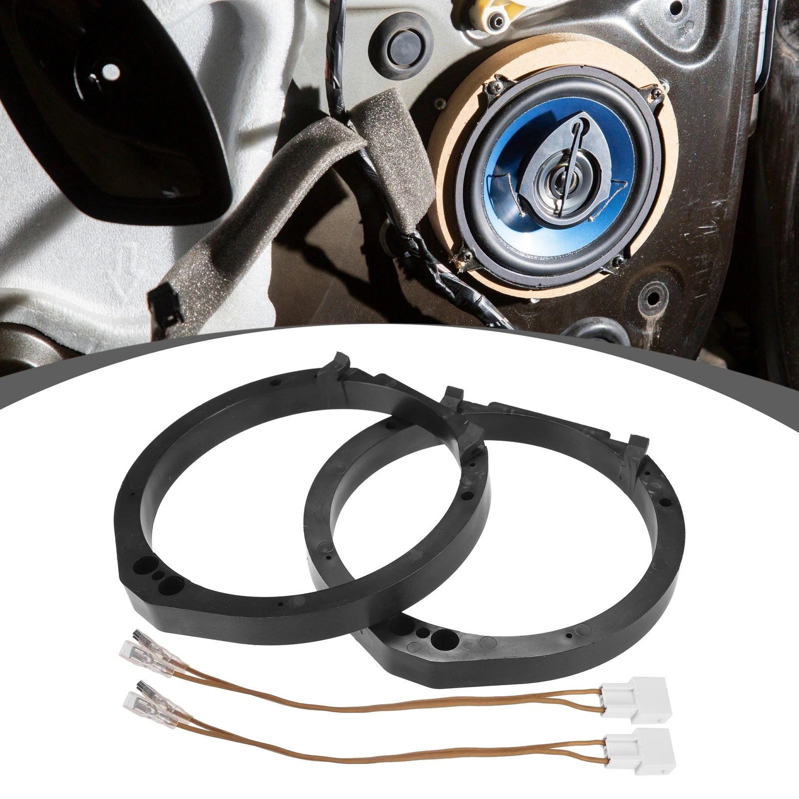 6.5" Speaker Adapter Spacer Ring with Wire for Honda Accord 