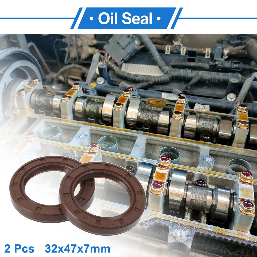 2X Oil Seal Rotary Shaft Seal FKM Rubber 32x47x7mm  