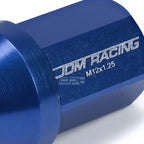 20 PCS Closed End M12x1.25 35mm Tall Blue Aluminum Lug Nuts for JDM Vehicles