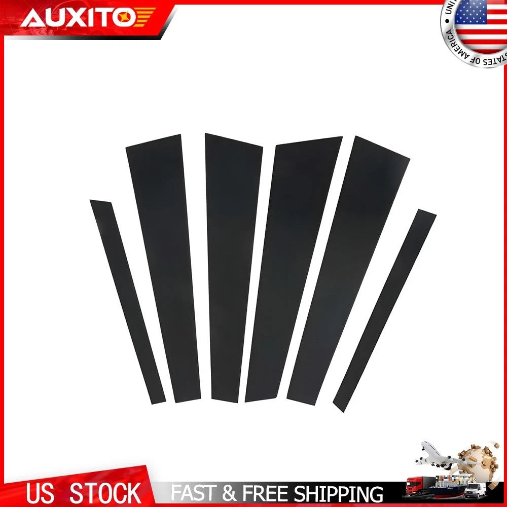 Set of 6 Gloss Black Door Pillar Post Trim Covers for BMW 5-Series E39 (1997–2003)
