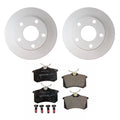Hella Rear Rotors & Low-Met Disc Brake Pad Kit for Audi A6 Quattro (1998–2001)