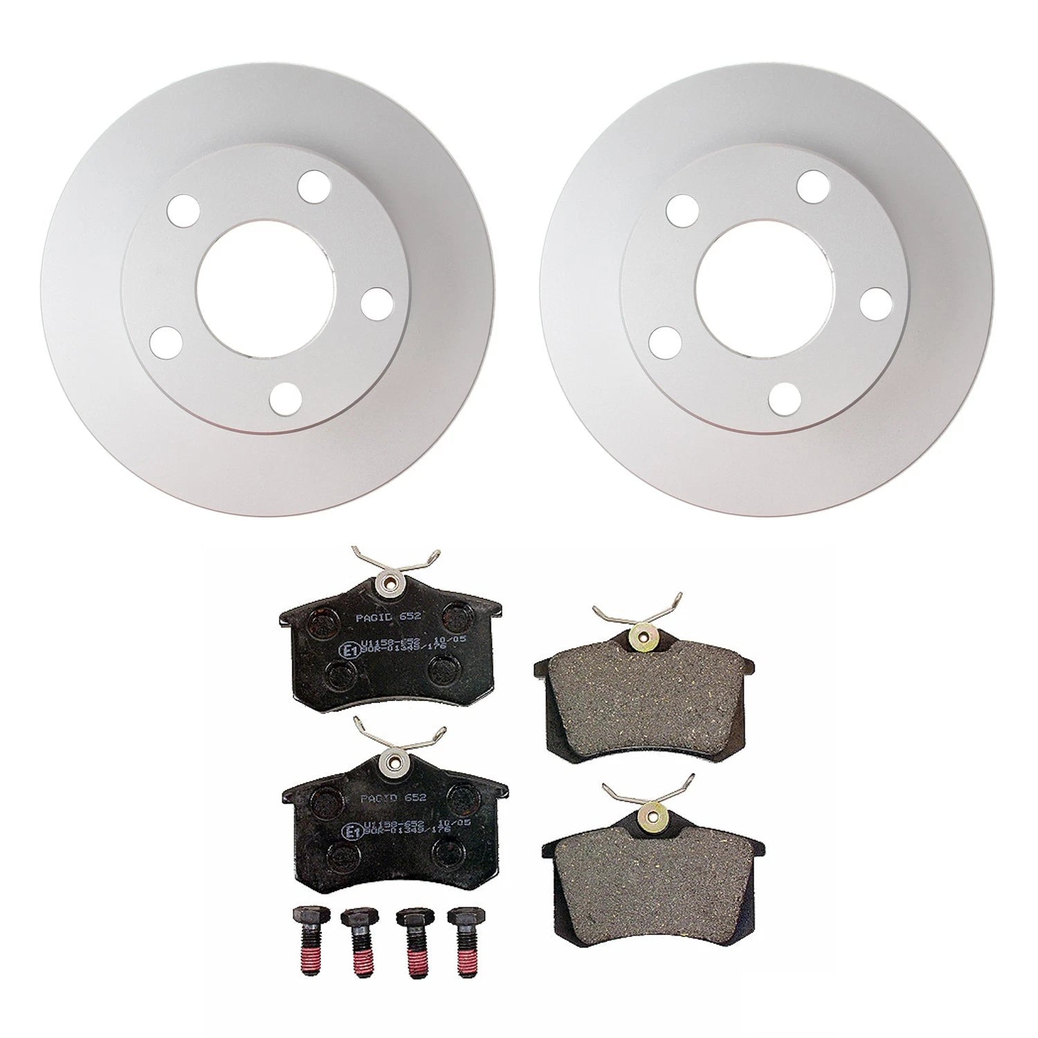 Hella Rear Rotors & Low-Met Disc Brake Pad Kit for Audi A6 Quattro (1998–2001)