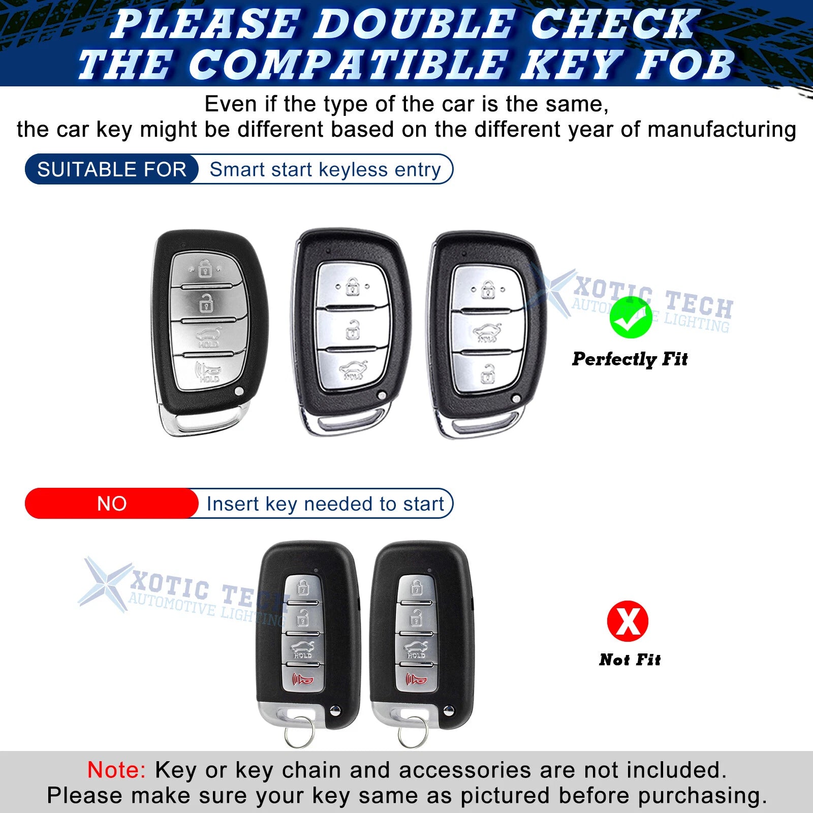 Full Protect TPU Remote Smart Key Cover Case for Hyundai Elantra Sonata (2010-2016)
