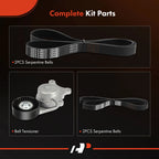 3X Serpentine Belt Drive Component Kit for Ford Explorer Fusion (2006–2021)