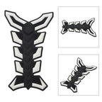 3D Decal Sticker Protector for Motorcycle White Gas Fuel Oil Tank Pad Fish Bone