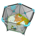 Safety Playpen for Kids Pets Indoor Outdoor (Portable Foldable Mesh)