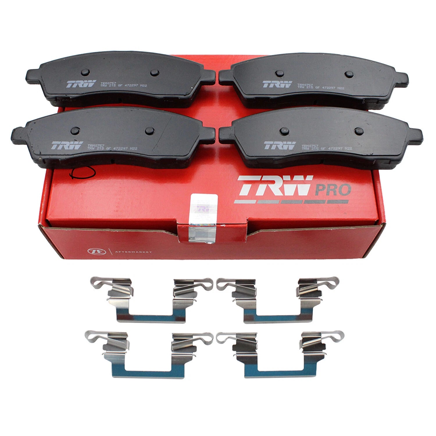 Set of 4 TRW Pro Rear Metallic Brake Pads for Ford Excursion F-250 F-350 (1999–2005)