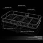 2" Receiver Tow Hitch Cargo Rack Carrier for Universal Fit (2010–2023)