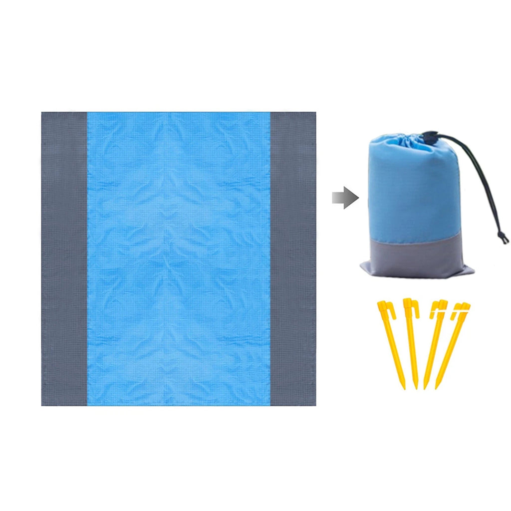 Extra Large Beach Blanket Set - Waterproof Picnic Mat