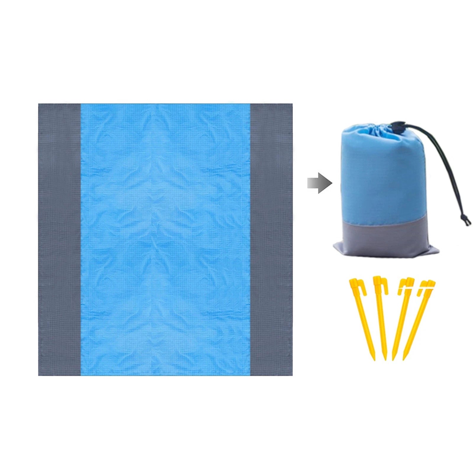 Extra Large Beach Blanket Set - Waterproof Picnic Mat