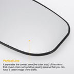 Right Side White Heated Mirror Glass for Honda Jazz