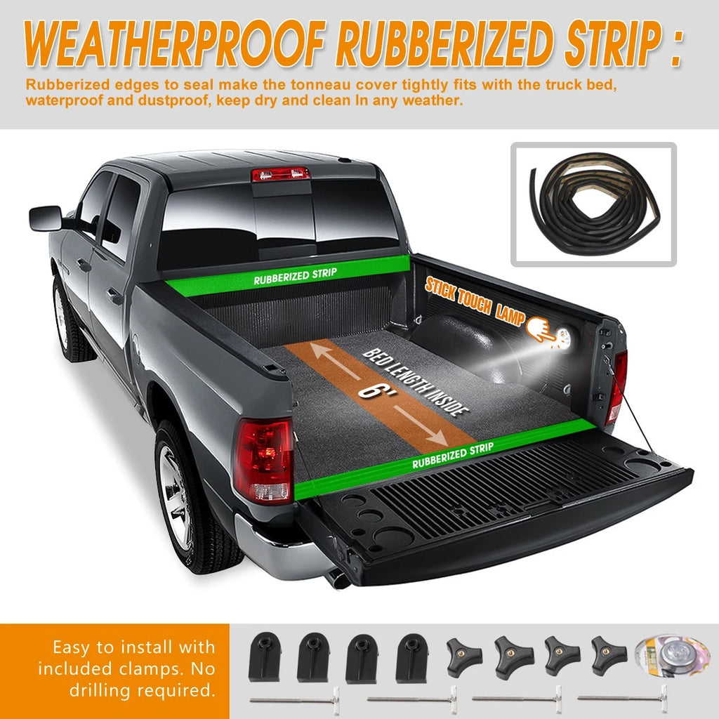 Vinyl Tri-Fold Tonneau Cover for Colorado/Canyon (2004–2012) 6' Fleetside