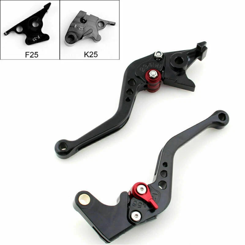 Short Brake Clutch Levers for Kawasaki Ninja 250R (2008–2012) T9 Black