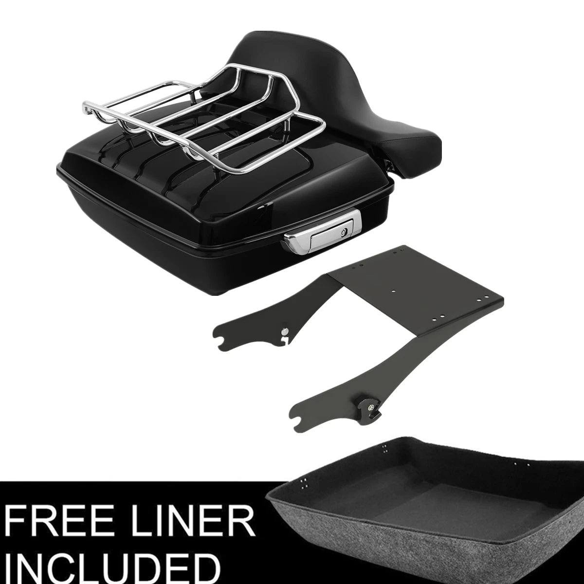 Chopped Trunk Pad Mount Rack for Harley Touring Road King Glide (1997–2008)