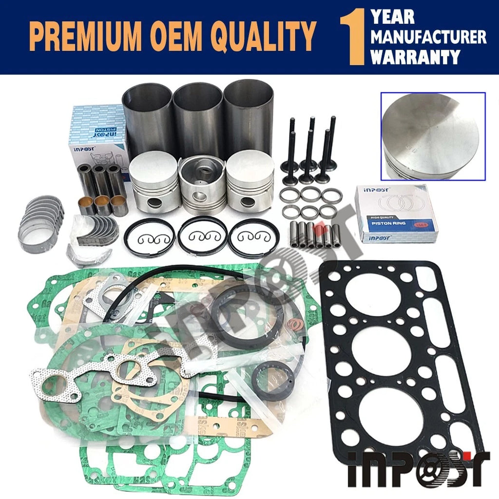 Overhaul Rebuild Kit STD D1101 DH1101-A for Kubota Tractor L245 (1975–1985)