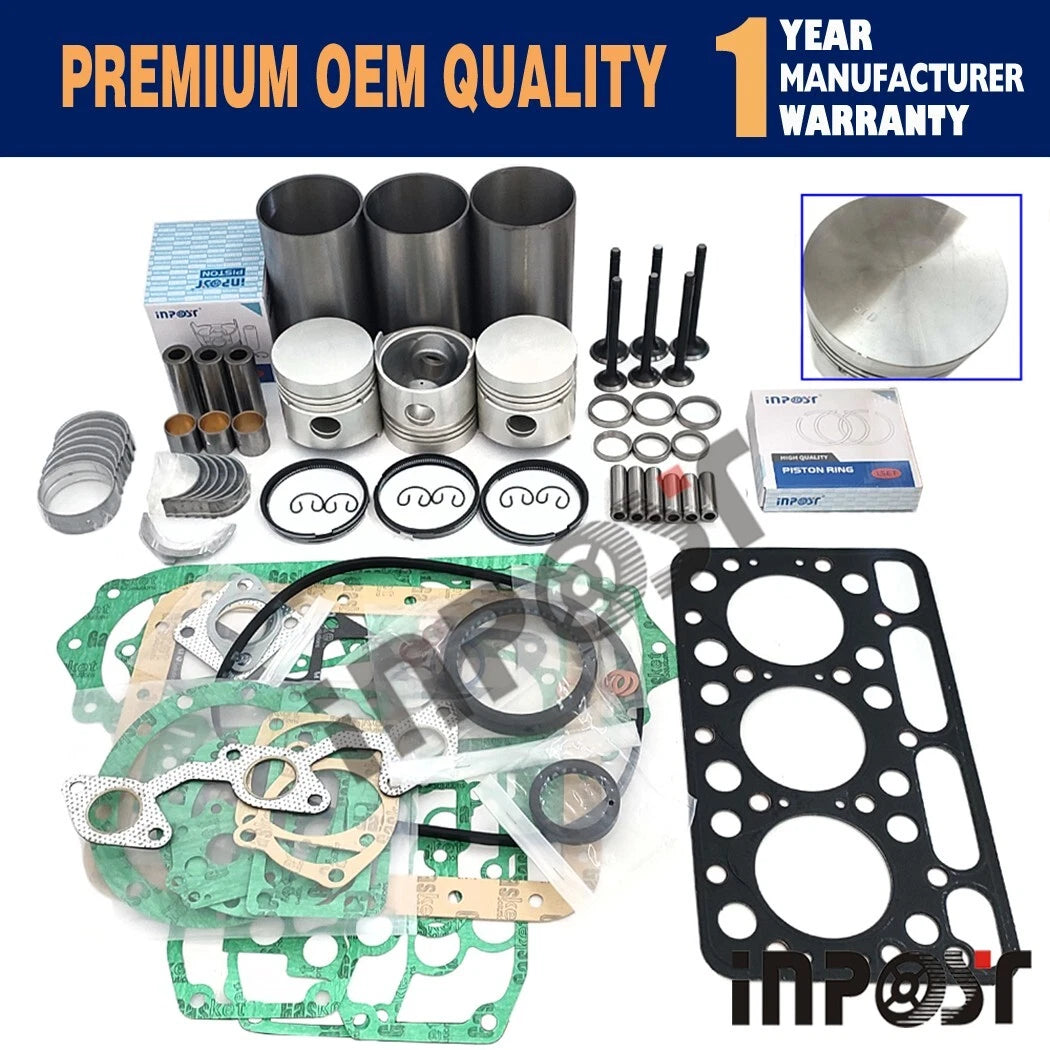 Overhaul Rebuild Kit STD D1101 DH1101-A for Kubota Tractor L245 (1975–1985)