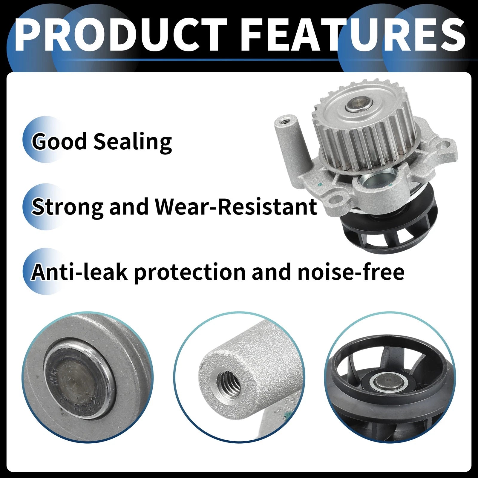 Water Pump for Volkswagen Beetle, Audi A3 (1998–2011) No. 06A121011T