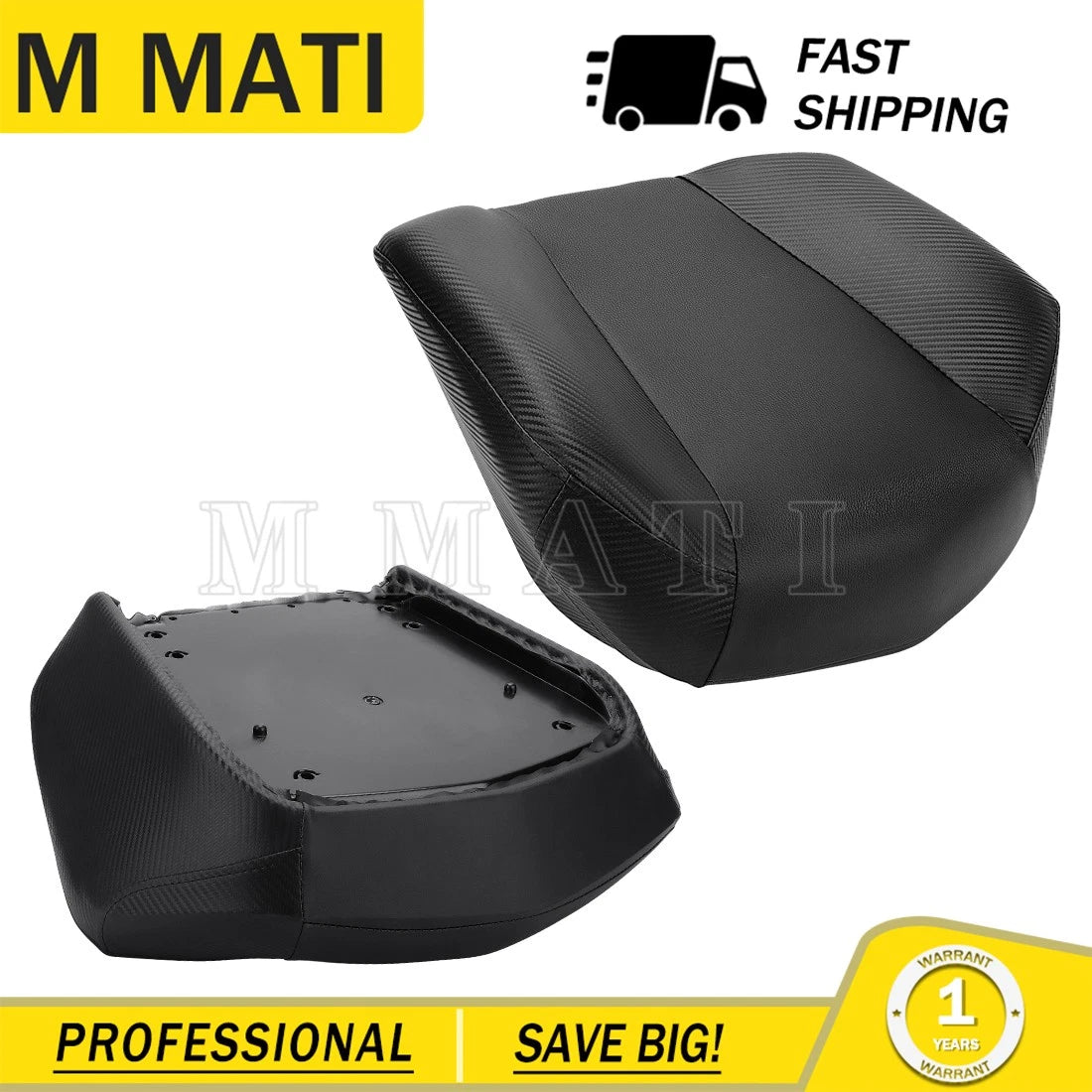 2X Black Base Bottom Seat for Polaris RZR S 800 EFI / XP 900 (2008–2014) #2685956
