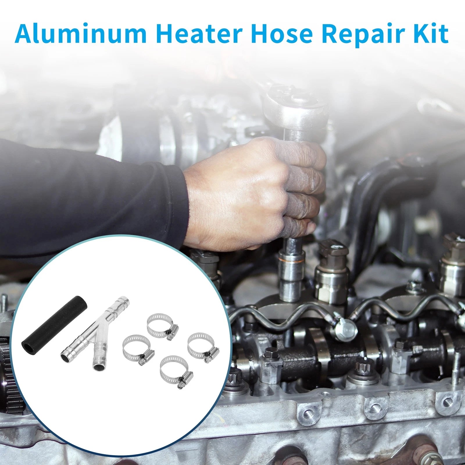 Set of 1 Aluminum Heater Hose Repair Kit for Dodge Grand Caravan (2008–2009)
