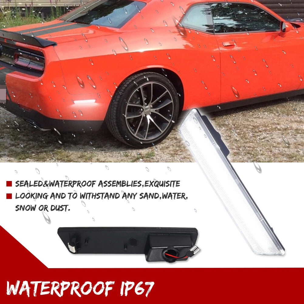 Clear Lens LED Side Marker Lights for Dodge Challenger Charger