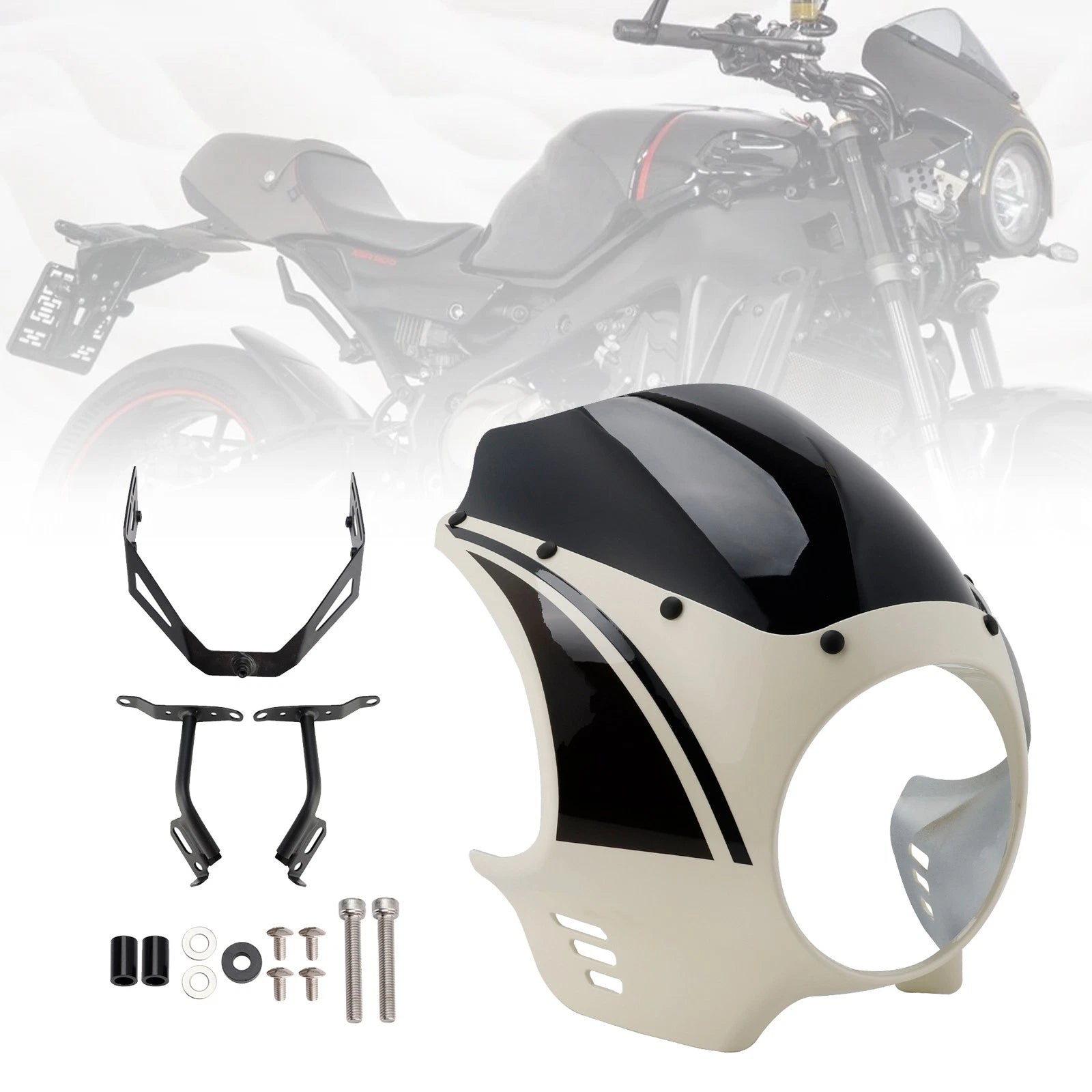Headlight Fairing Windshield for XSR900 (2022–2025) White/Black