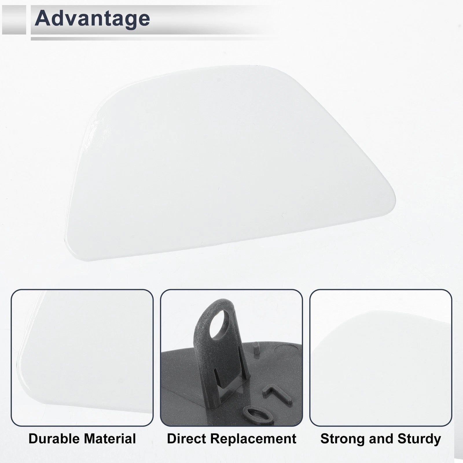 Headlight Washer Nozzle Cover Cap for BMW 535i (2011–2016) - White