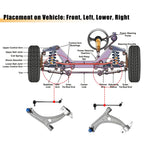 Set of 4 Front Lower Control Arms with Ball Joints for VW Passat Tiguan CC (No.K80478)