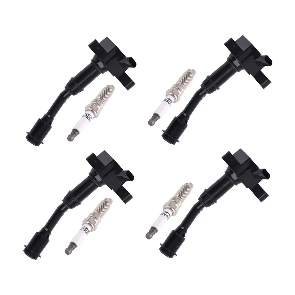 Set of 4 Ignition Coils & Spark Plugs for Ford Fusion/Escape 1.5L (2014–2020) UF735