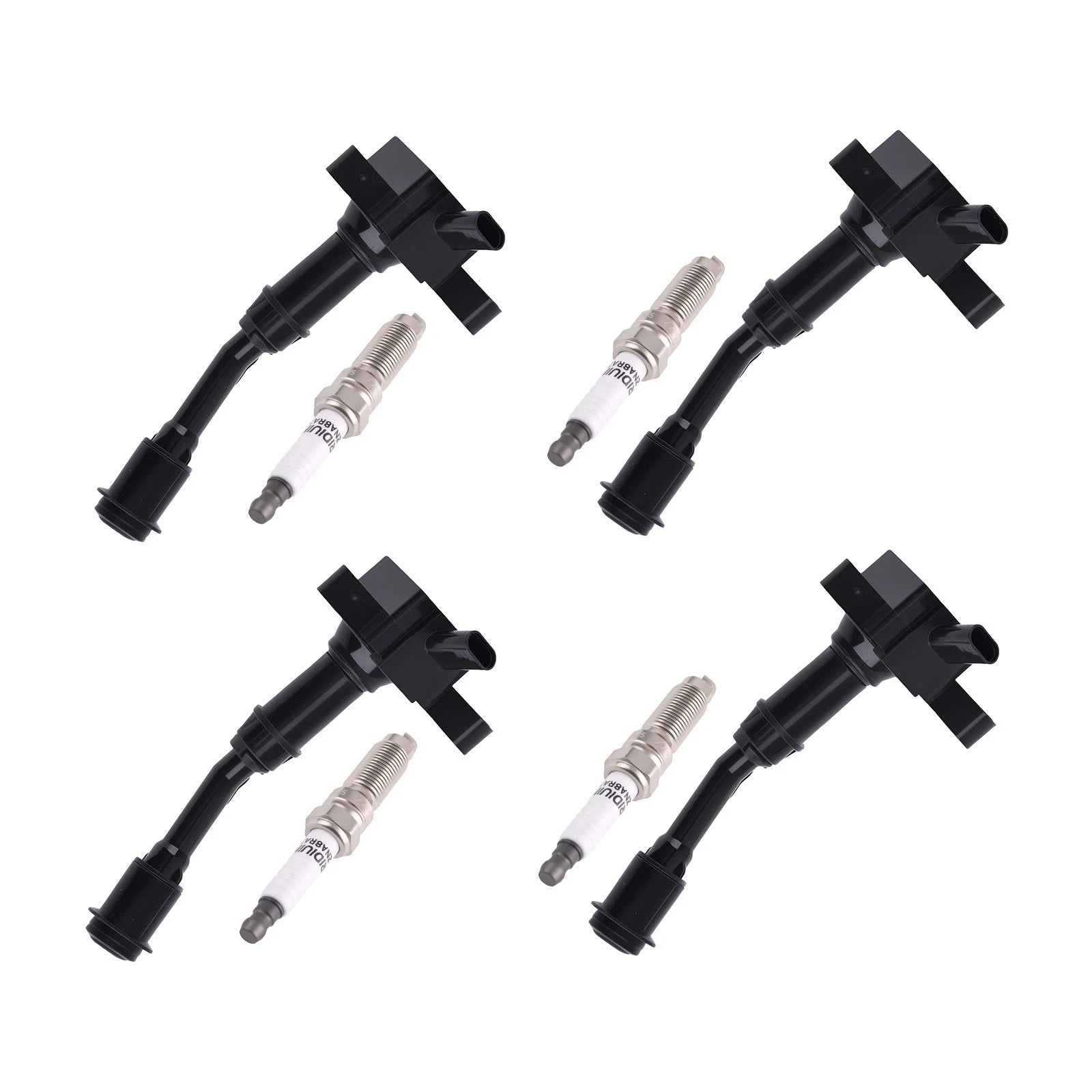 Set of 4 Ignition Coils & Spark Plugs for Ford Fusion/Escape 1.5L (2014–2020) UF735