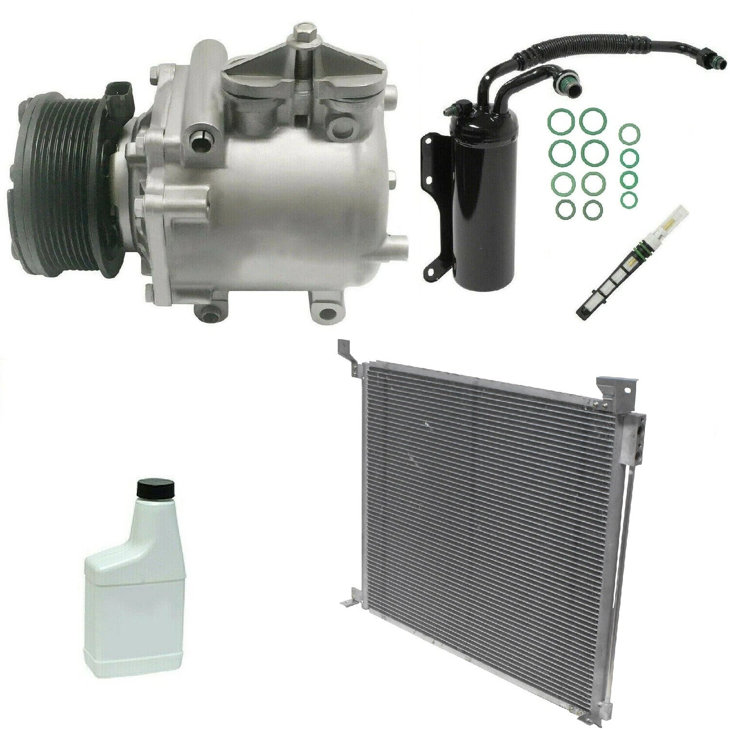 A/C Compressor Kit with Condenser Replacement for Toyota Hilux (2005–2015)