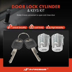 2X Front Door Lock Cylinder Set with 2 Keys for GMC Yukon (1992–1999)