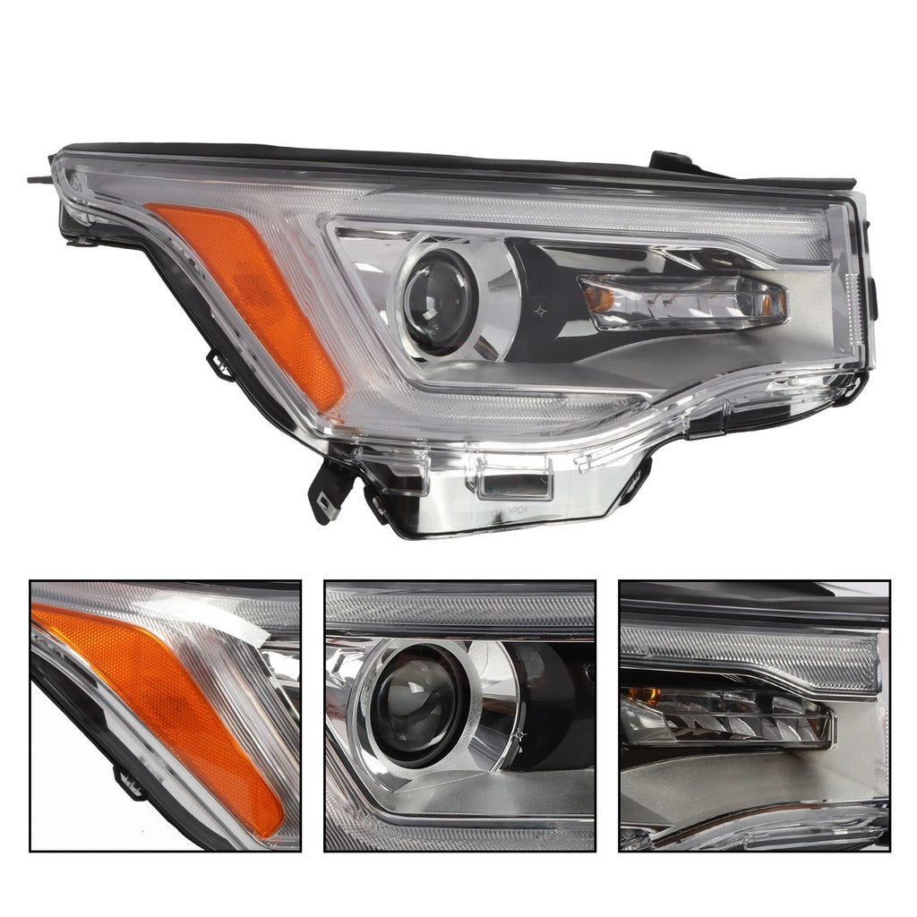 LED DRL Chrome Halogen Headlight Lamp for GMC Acadia (2017–2019)