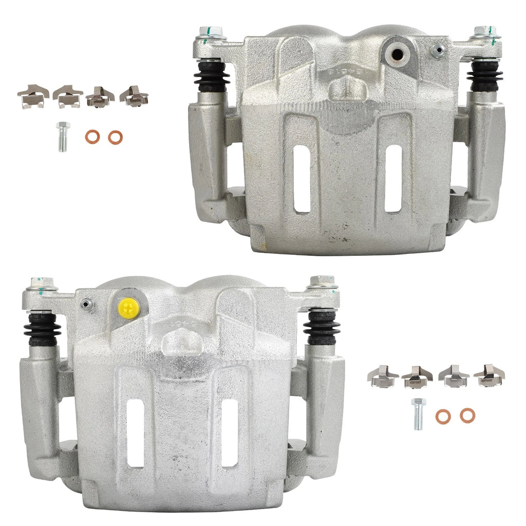 Front Brake Calipers with Bracket Pair for Ford F-350 Super Duty (2005-2010)