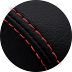 Leather Automatic Shift Boot Cover for Audi A6 (2005–2011) Red Stitch