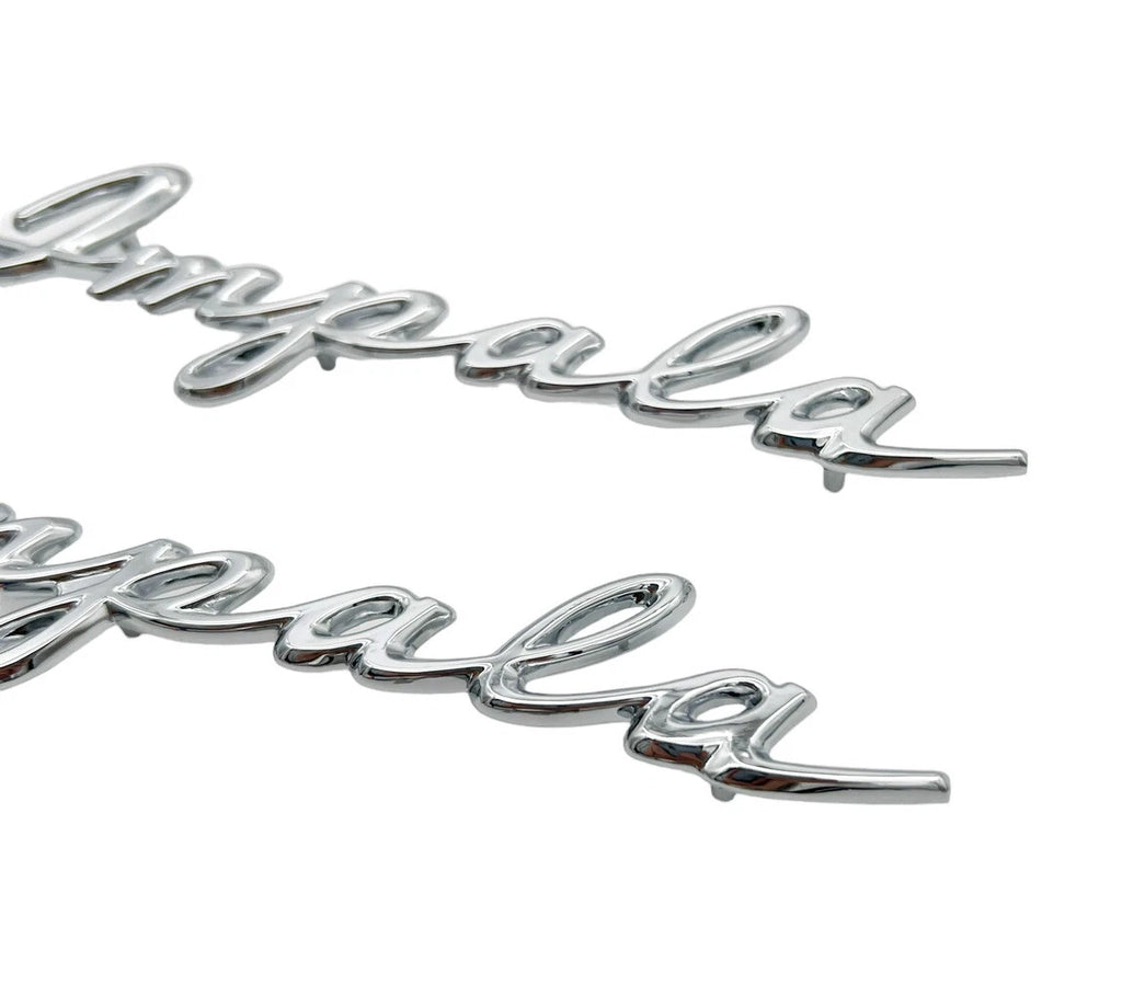 Rear Chrome Quarter Panel Emblems for 1962 Chevy Impala (Qty 2)