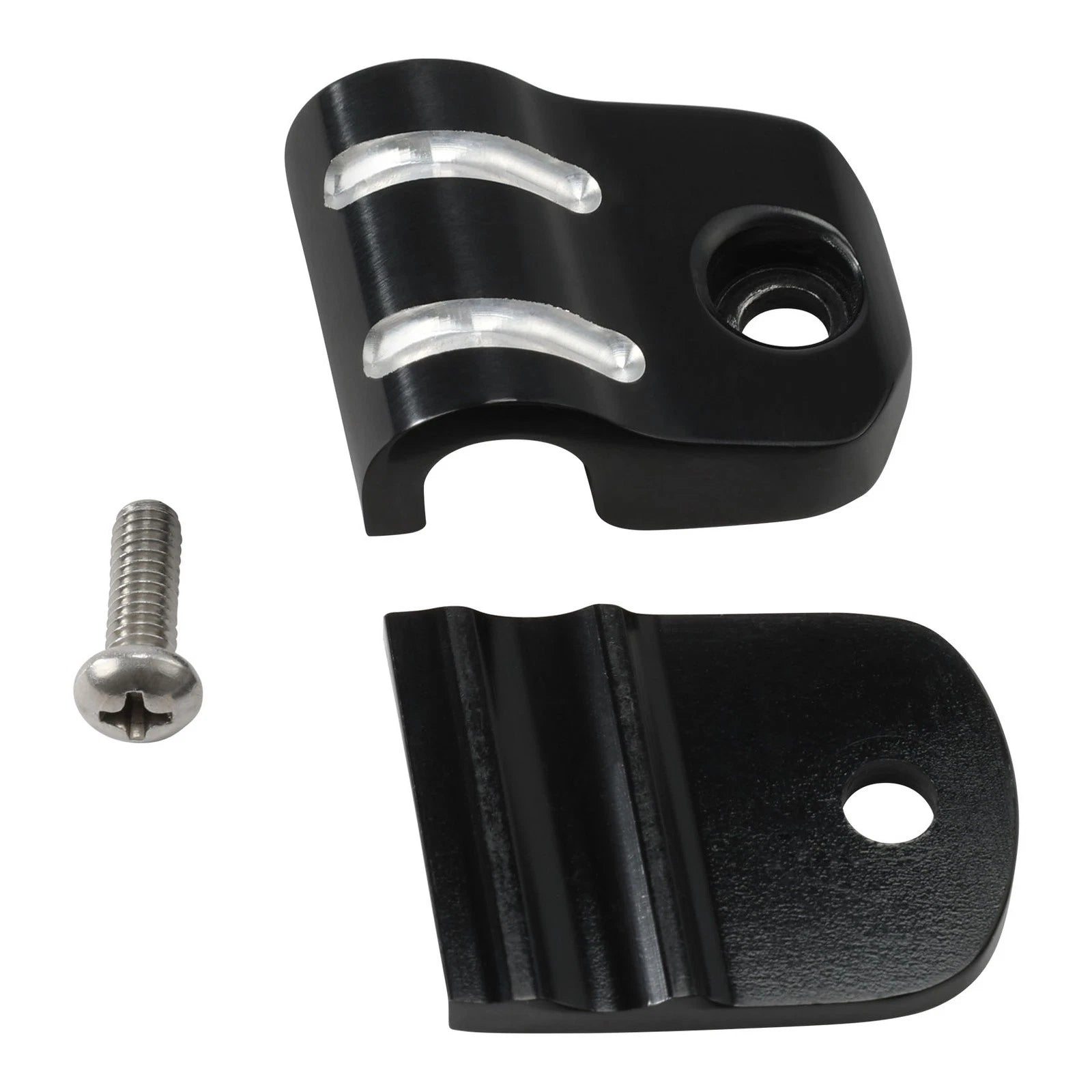 Clutch Cable Clip for Harley Fat Boy Deluxe Slim (2000–2017) - Black Aluminum