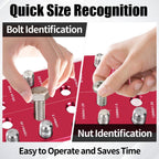 Thread Checker Gauge for Inch and Metric Screws (28 Identifiers)