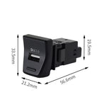 USB Adapter QC 3.0 Fast Charger Hub for Toyota RAV4 (2020–2022) LED