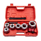 Ratchet Pipe Threader Kit for (1/4'' - 3/4'', 6 Dies)