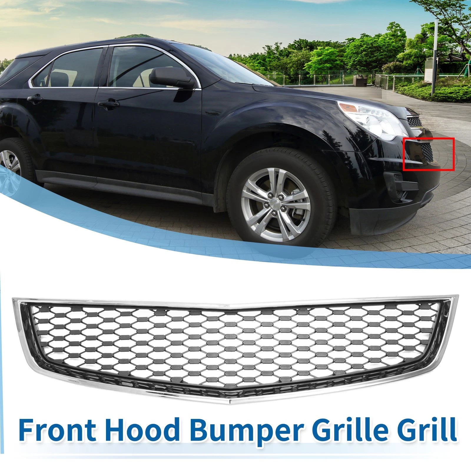 Front Lower Bumper Grille for Chevrolet Equinox (2010–2015) Chrome